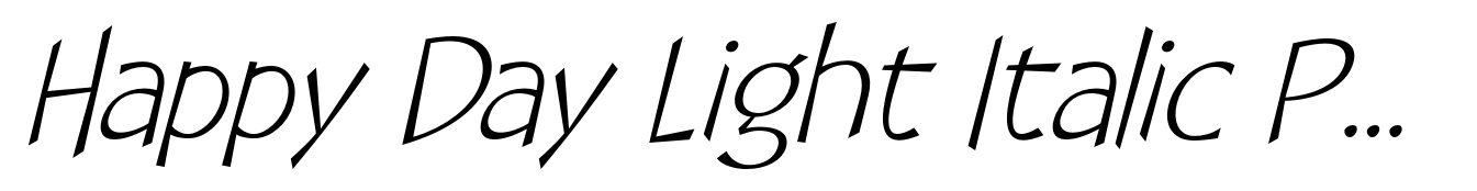 Happy Day Light Italic Pro